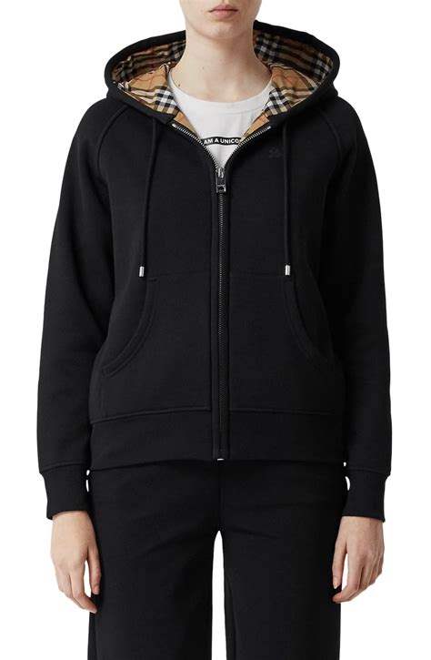 burberry sweatshirts and hoodies for women|burberry vintage check zipped hoodie.